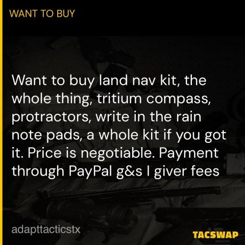 Want to buy land nav 