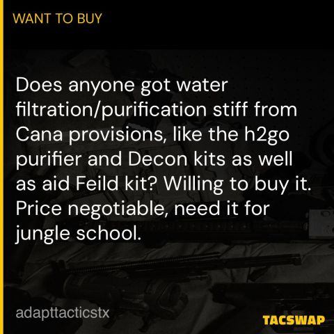 Wtb Cana provisions stuff 