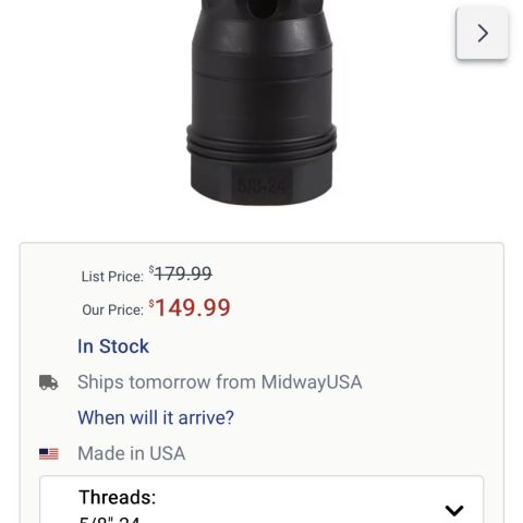 Sig QD flash hider 5/8x24