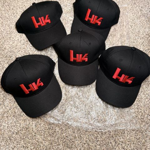 HK BLACK HAT WITH RED LOGO (5)