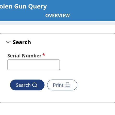 STOLEN GUN SERIAL NUMBER CHECK