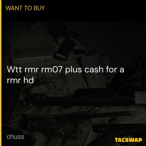 Wtt rm07 + cash for rmr hd