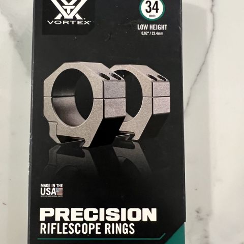 Vortex 34mm match rings NIB