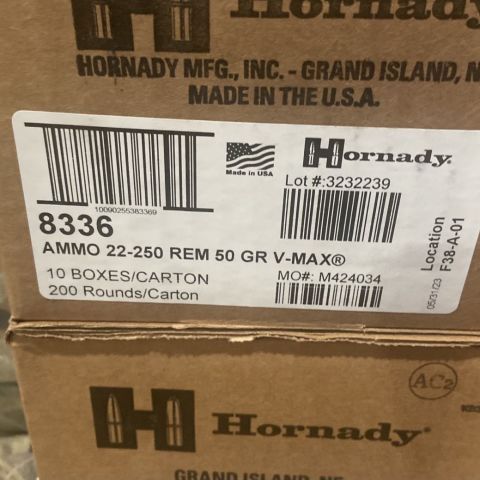 Hornady .22-250 50gr Vmax