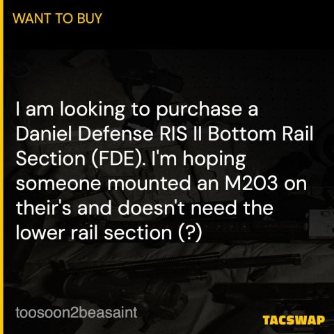 WTB: DD RISII Lower Rail (FDE)