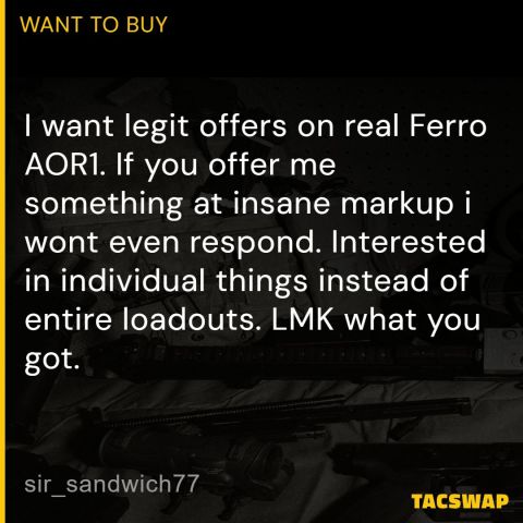 WTB REAL FERRO AOR1