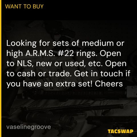 A.R.M.S. Rings (Med or High)