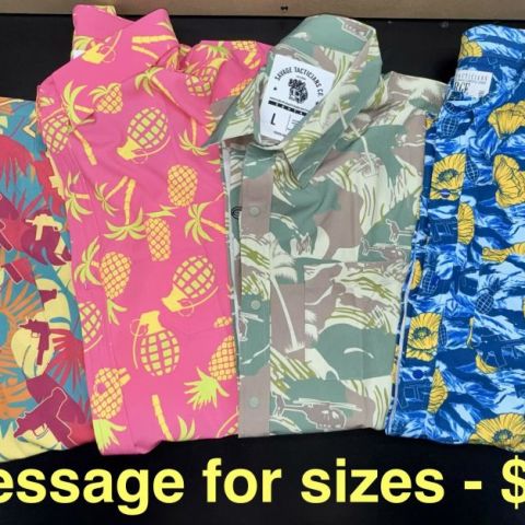 Sav tac button ups and trunks