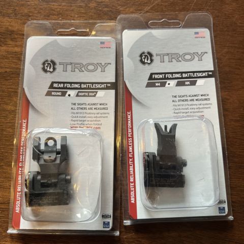 New Troy M4 flip up buis