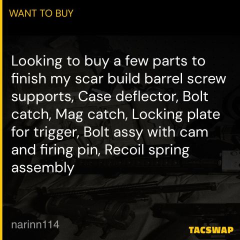 WTB SCAR 17S parts 