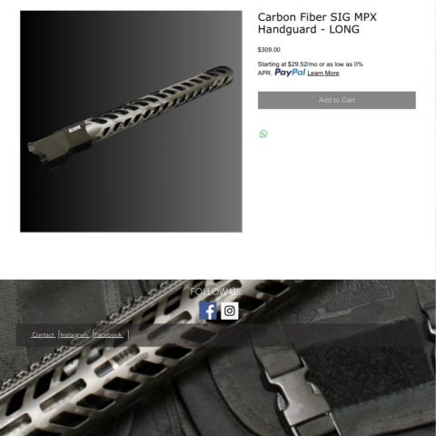 Carbon fiber, Mpx handguard