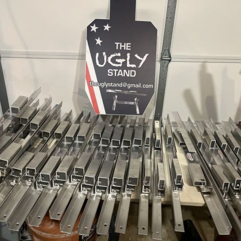 Folding target stands 