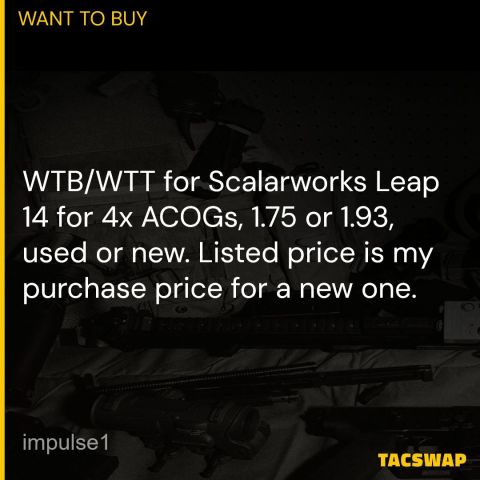 WTB/WTT for Scalarworks LEAP14