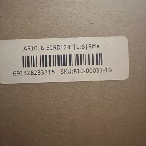 Rare New Christensen Arms AR10 6.5 Creedmoor Barrel