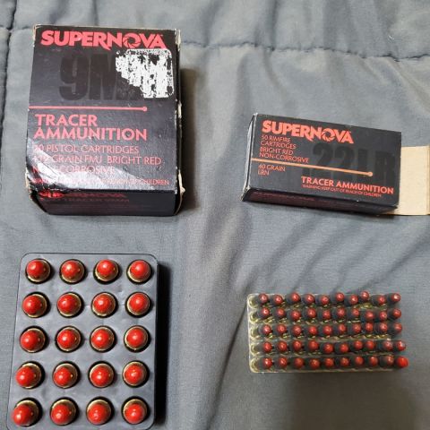 Red Tracer Rds 9mm .22lr 5.56 