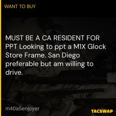 WTB Glock Store M1X 26X Frame