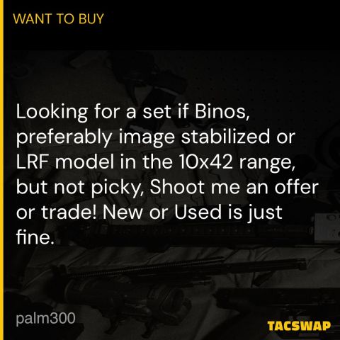 Want to Buy Binoculars!