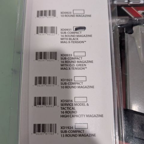 XD® Sub-Compact 16-Round MAGS
