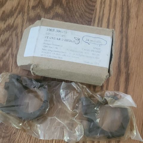 Badger 34mm rings 1.00