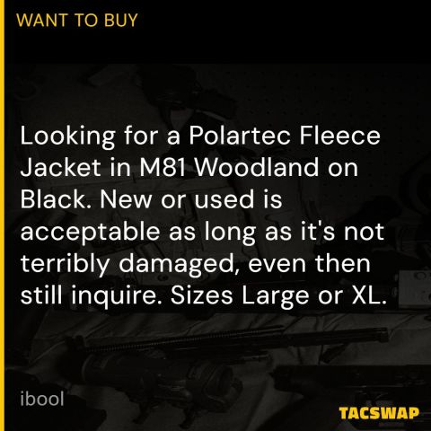 Polartec Fleece Jacket M81/BLK