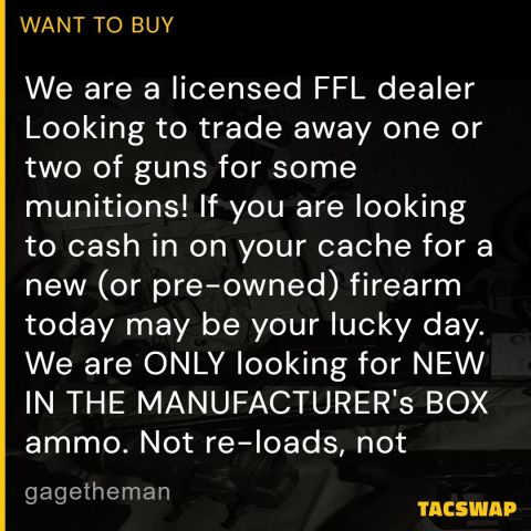 WTT: Ammo for my guns