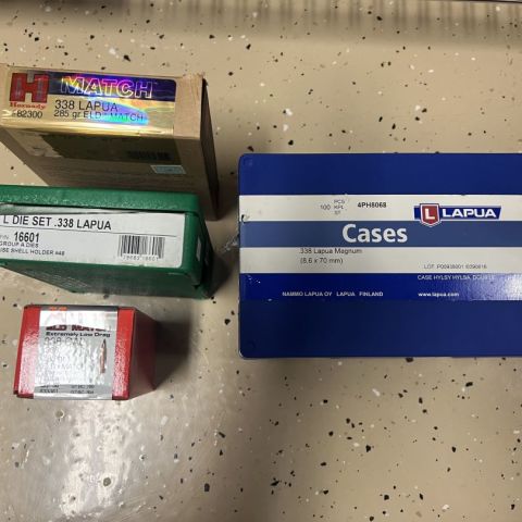 338 Lapua Reloading supplies 