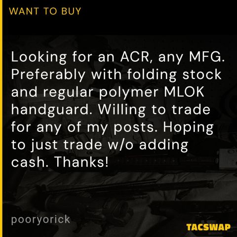 WTT for ACR