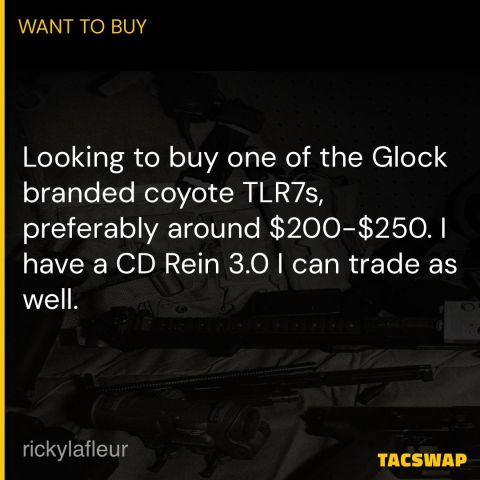 WTB Glock branded coyote TLR7