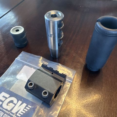 Muzzle devices and gas block