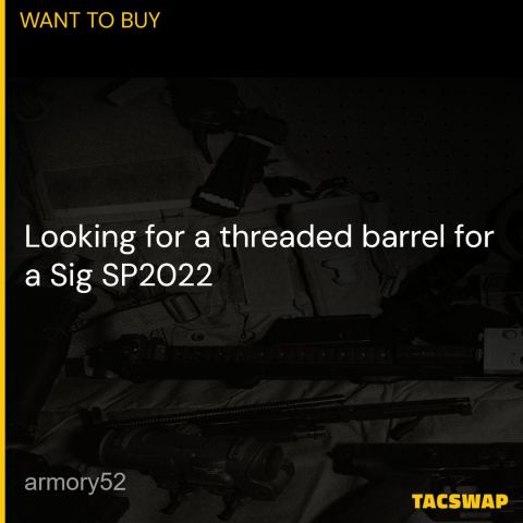 WTB SIG SP2022 THREADED BARREL