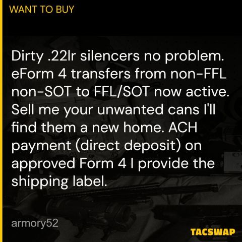 WTB USED SUPPRESSORS