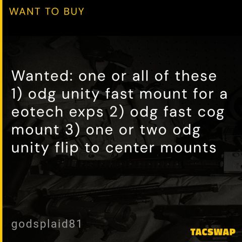 Wanted: ODG unity mounts 