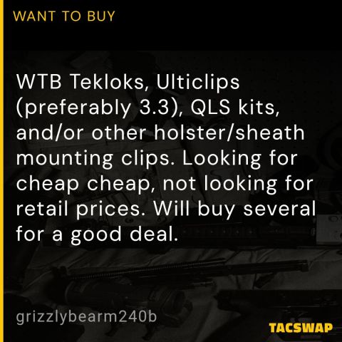 TekLok/Ulticlip/QLS/etc.