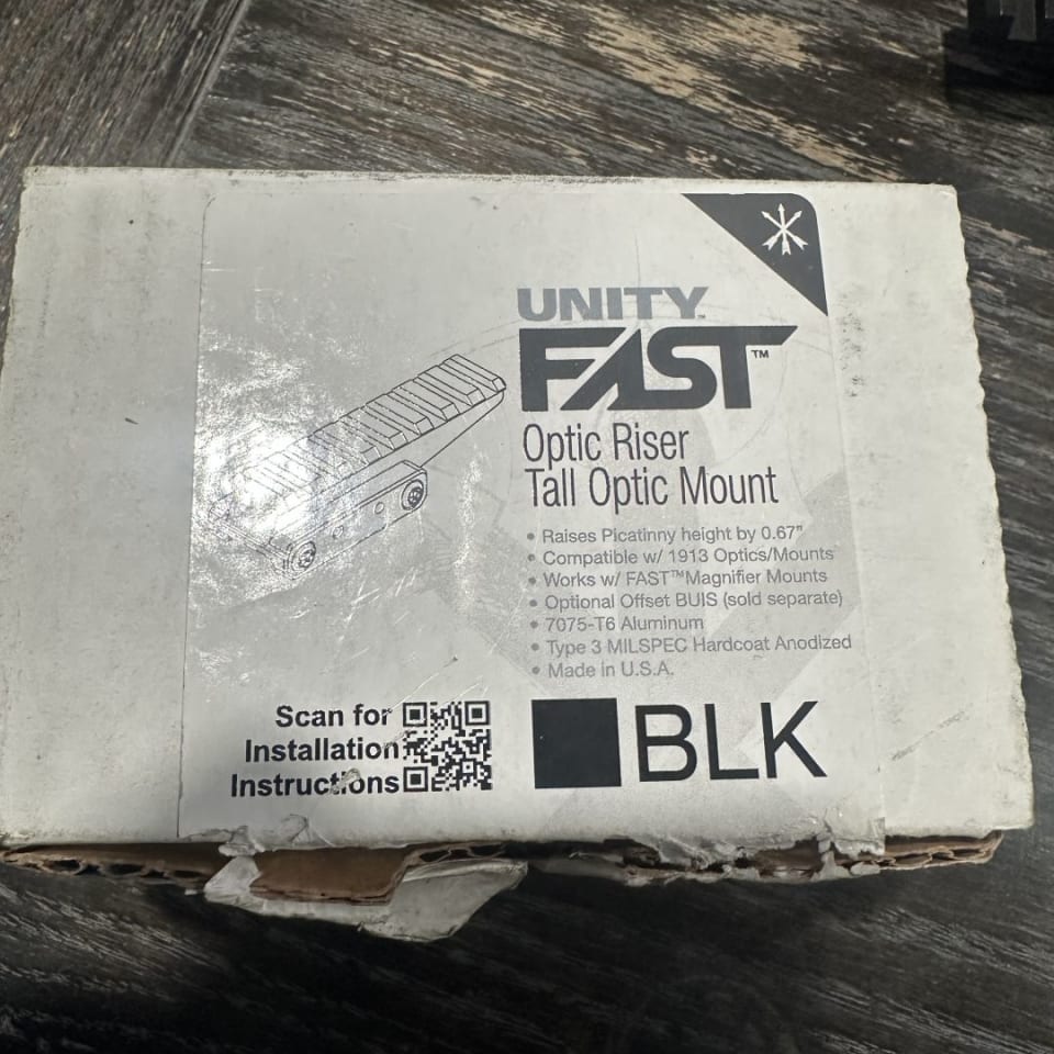 Unity fast optic riser Black | Tacswap