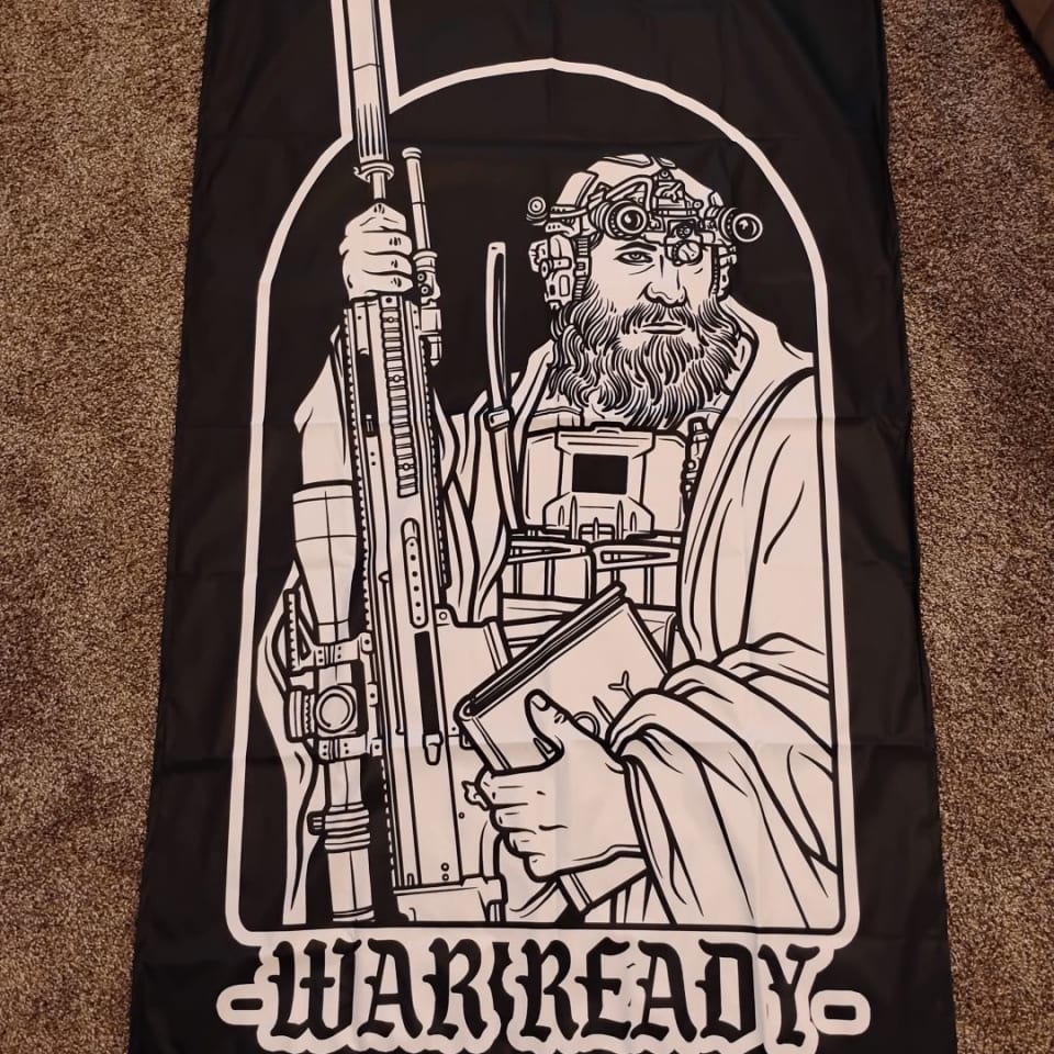 Image 1 -  "war ready" flag 
