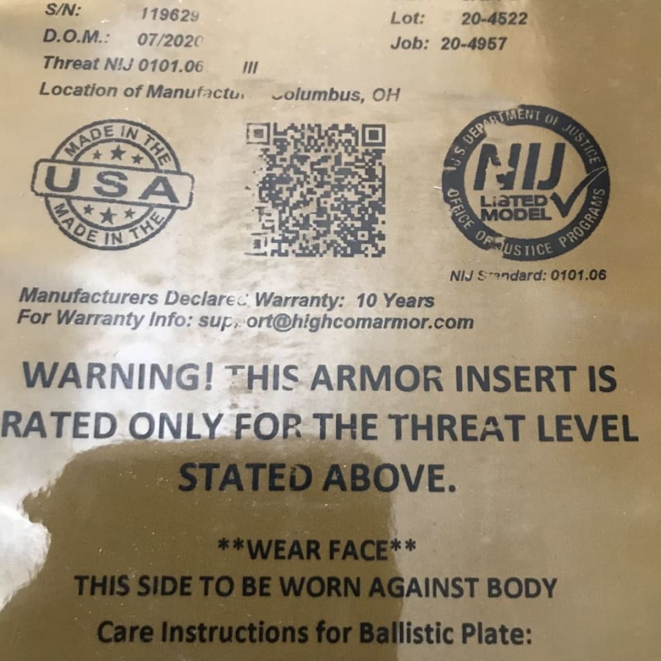 Image 3 - Armor Plate SAPI S 3s9m