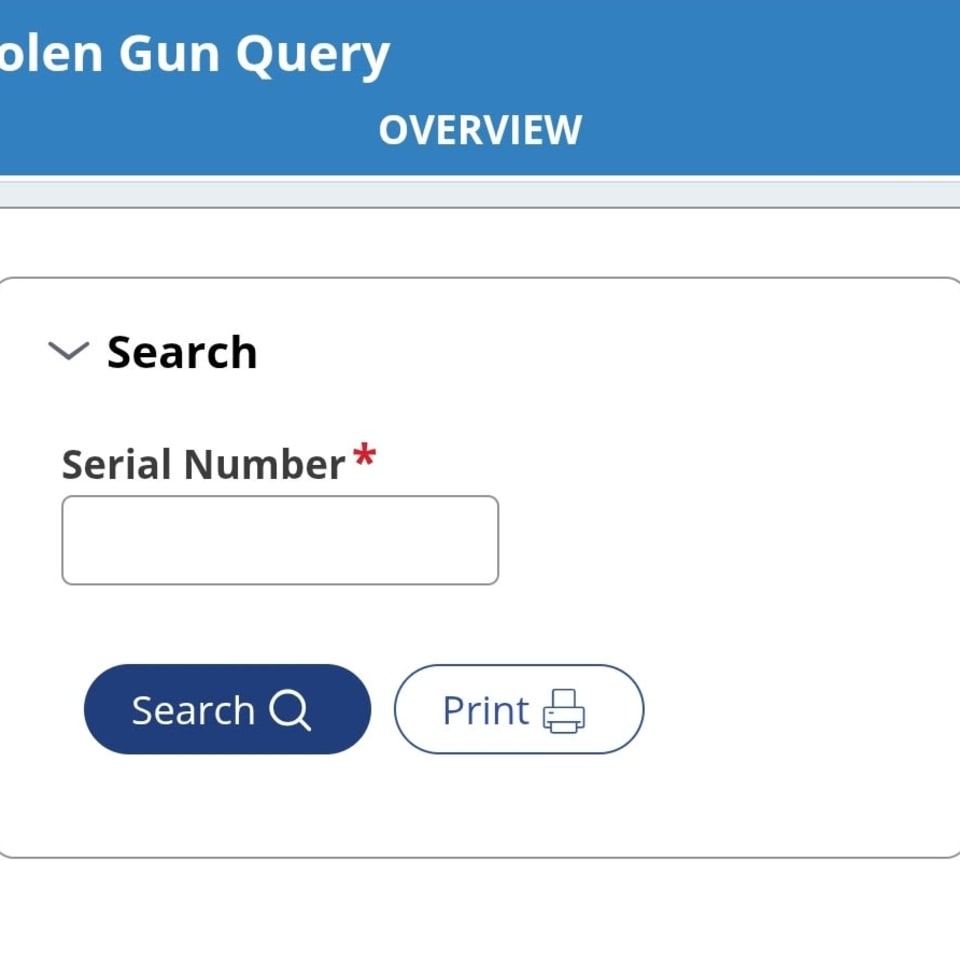 Image 1 - STOLEN GUN SERIAL NUMBER CHECK