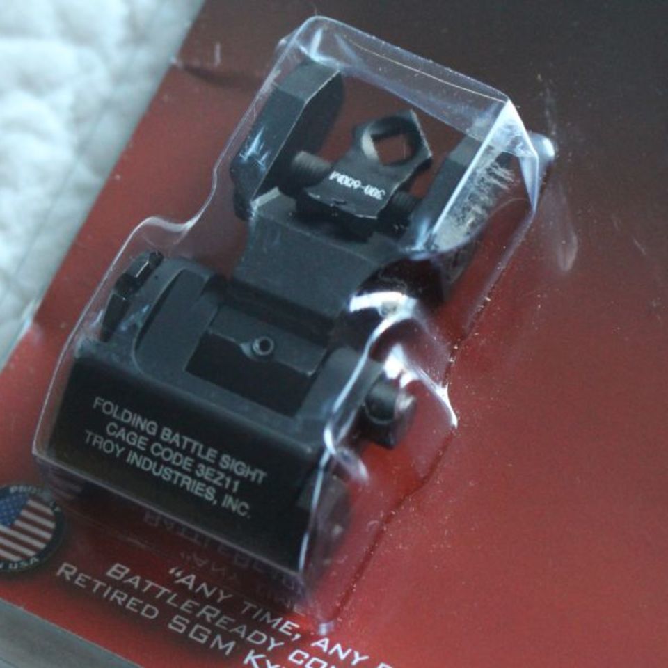 Image 2 - Troy Industries DIOPTIC FOLDING BATTLE SIGHT, Rear Ironsight for ARs