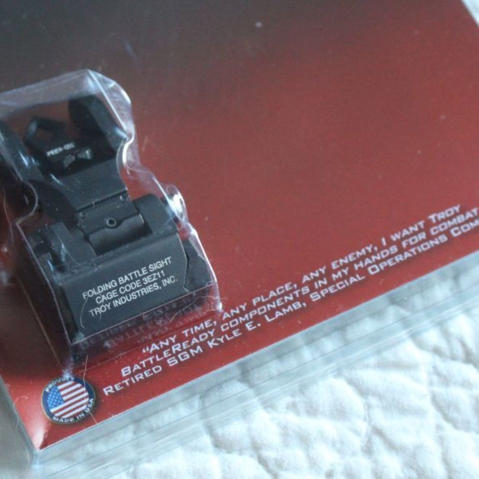 Image 3 - Troy Industries DIOPTIC FOLDING BATTLE SIGHT, Rear Ironsight for ARs