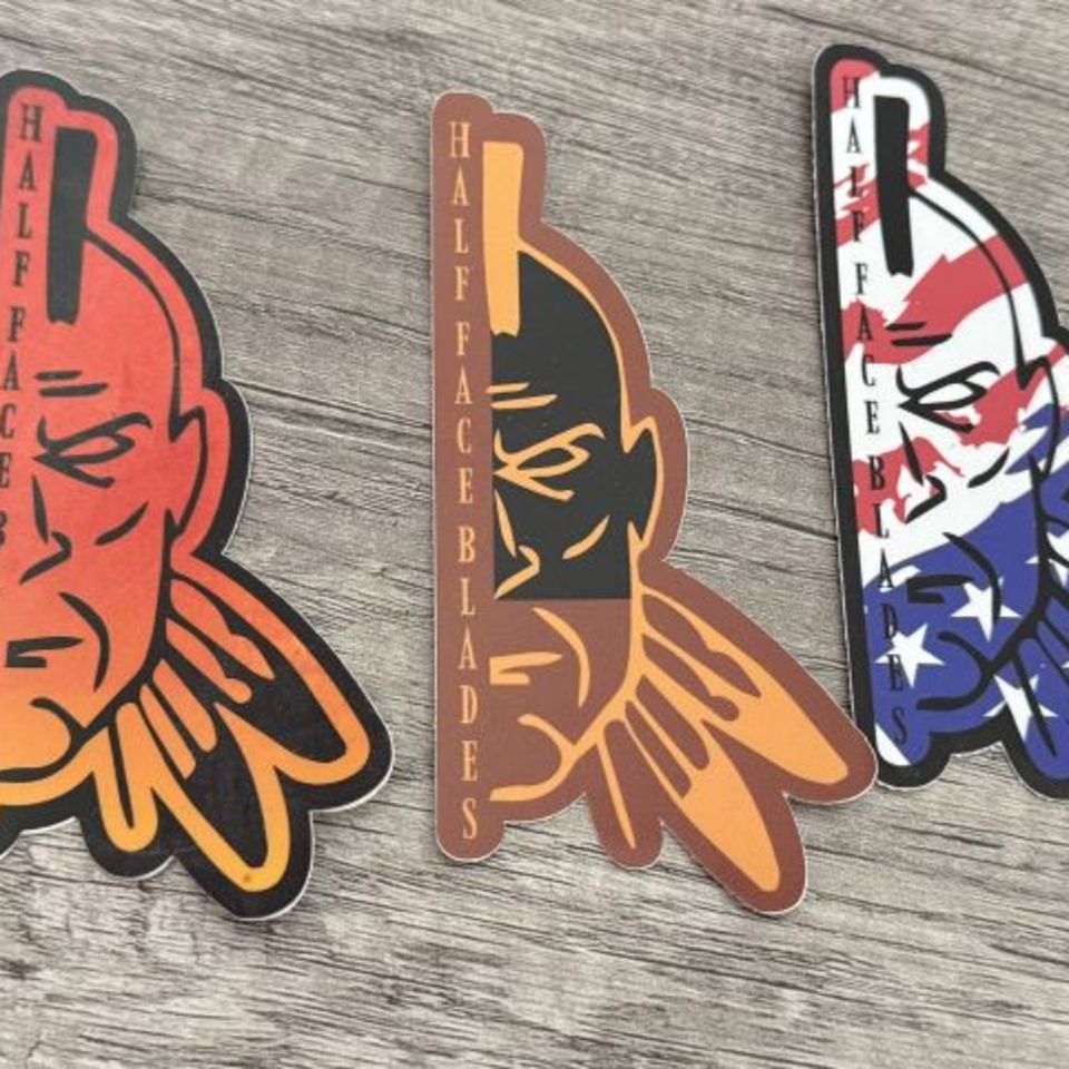 Image 1 - Half Face Blades Sticker Set. 