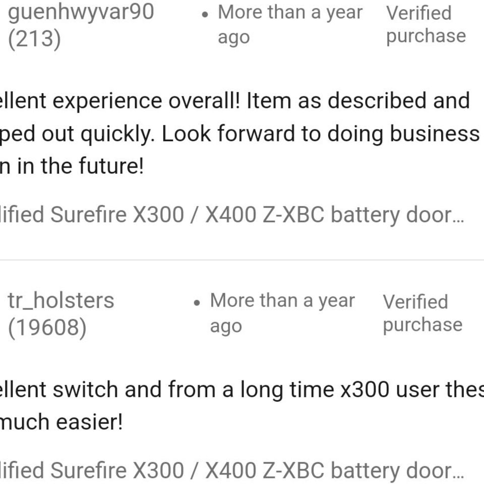 Image 5 - Surefire X300 modified battery door