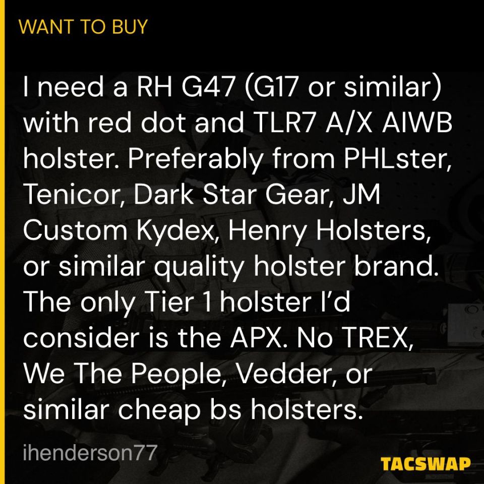 Image 1 - RH G47 w/ TLR7A/X AIWB Holster