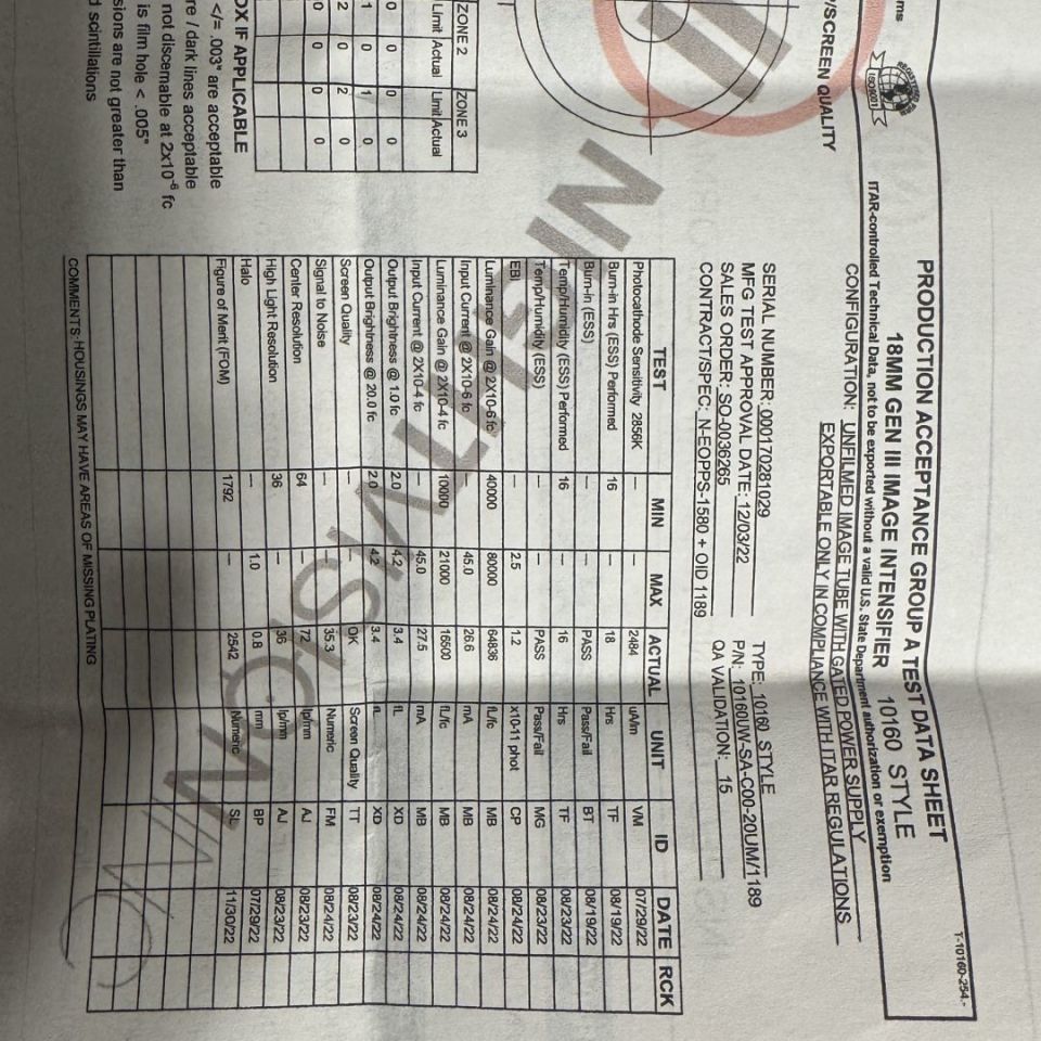Image 5 - AB Night Vision w/ L3 WP tubes