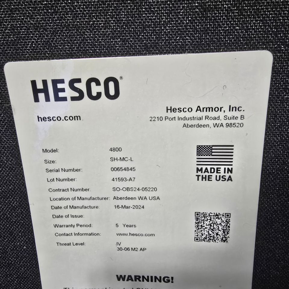 Image 2 - Hesco lvl 4 plates 4800