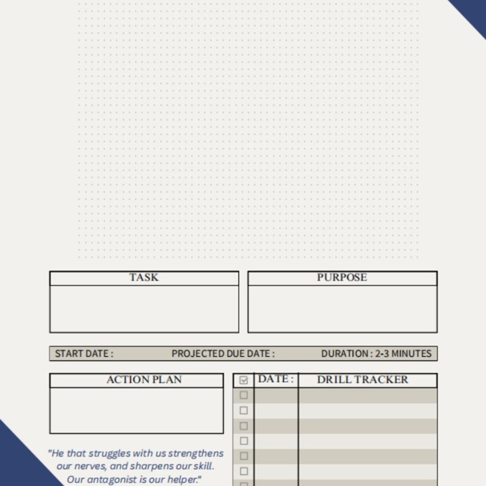 Image 2 - Pistol Dry Fire Tracker Log