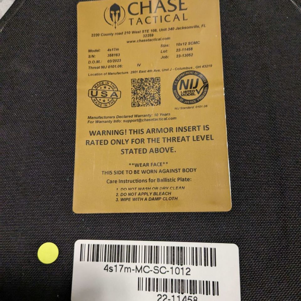 Image 2 - LEVEL 4 NIJ 10x12 Highcom Plat