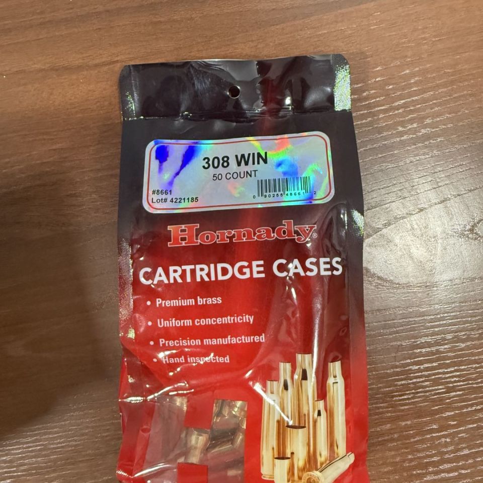 Image 1 - 50ct Bag of Hornady .308 Brass