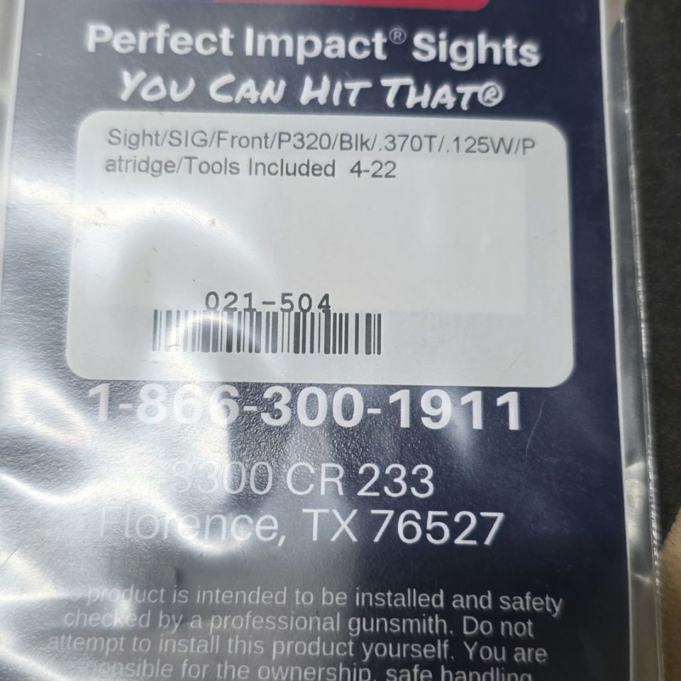 Image 1 - Dawson sig 320 front sight