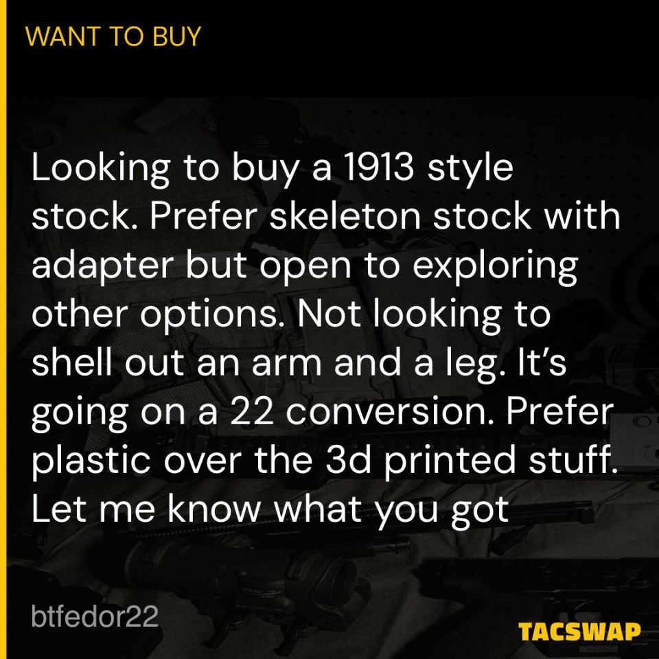Image 1 - WTB 1913 style stock