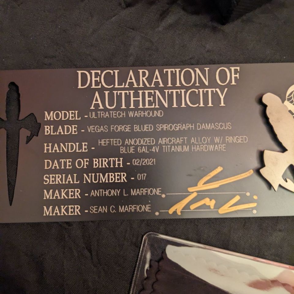 Image 5 -  **Big Price Reduction** Marfione Custom OTF #17